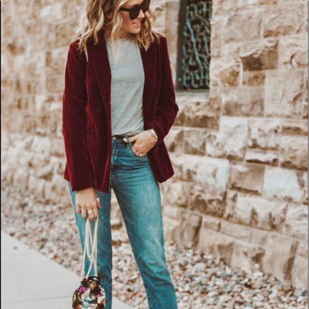 Burgundy Suede Blazer/ Jacket❣️
